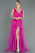 Длинное Вечернее Платье Светлая Фуксия ABU3070