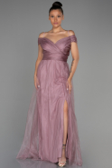 Длинное Вечернее Платье Пыльно-розовый ABU2336