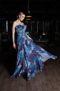 Длинное Выпускное Платье Пурпурный ABU3086