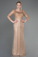 Длинное Вечернее Платье Золотой ABU2996