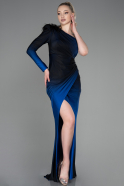Длинное Вечернее Платье Ярко-синий ABU3225