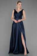 Длинное Помолвочное Платье Темно-синий ABU3199
