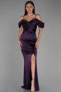 Длинное Вечернее Платье Русалка Тёмно-пурпурный ABU3241