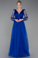 Длинное Вечернее Платье Ярко-синий ABU3207