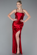 Длинное Выпускное Платье красный ABU3247
