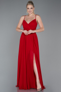 Длинное Выпускное Платье красный ABU1305