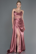 Длинное Атласное Вечернее Платье Луковица ABU3896