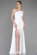 Длинное Вечернее Платье Белый ABU2964
