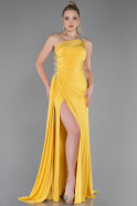 Длинное Вечернее Платье Лимонный ABU2964