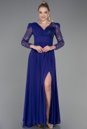 Длинное Шифоновое Вечернее Платье Пурпурный ABU3262