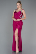 Длинное Вечернее Платье Светлая Фуксия ABU3270
