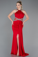 Длинное Выпускное Платье красный ABU3106
