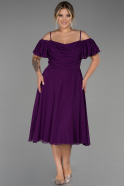 Большое Миди Шифоновое Платье Пурпурный ABK1475