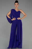 Длинное Шифоновое Платье Пурпурный ABT078