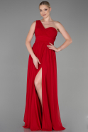 Длинное Шифоновое Вечернее Платье красный ABU3309