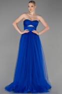 Длинное Выпускное Платье Ярко-синий ABU3306