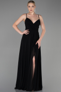Длинное Выпускное Платье Черный ABU1305