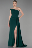 Длинное Выпускное Платье Русалка Изумрудно-зеленый ABU3324