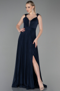 Длинное Вечернее Платье Темно-синий ABU3410