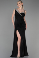 Длинное Вечернее Платье Черный ABU3000