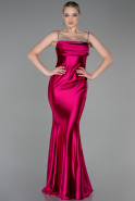 Длинное Вечернее Платье Светлая Фуксия ABU3334