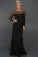 Длинное Вечернее Платье Черный C7095