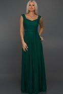 Длинное Вечернее Платье Изумрудно-зеленый C7113