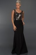 Длинное Вечернее Платье Черный C7176