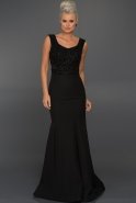 Длинное Вечернее Платье Черный C7213