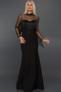 Длинное Вечернее Платье Черный C7235