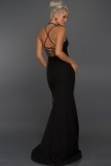 Длинное Вечернее Платье Черный ABU043