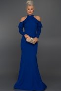 Длинное Вечернее Платье Ярко-синий C7253
