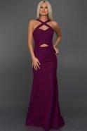 Длинное Вечернее Платье Тёмно-пурпурный C7267