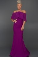 Длинное Вечернее Платье Пурпурный ABU091