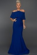 Длинное Вечернее Платье Ярко-синий ABU091