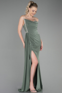 Длинное Вечернее Платье Хаки ABU3342