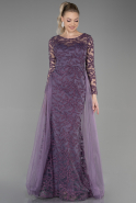 Длинное Вечернее Платье Лавандовый ABU2237