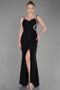 Длинное Вечернее Платье Черный ABU3270