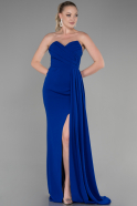 Длинное Выпускное Платье Ярко-синий ABU3344