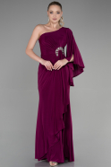 Длинное Вечернее Платье Сливовый ABU3371