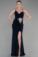 Длинное Вечернее Платье Темно-синий ABU3363