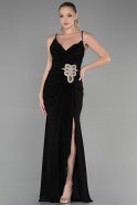 Длинное Вечернее Платье Черный ABU3363