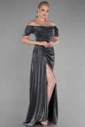 Длинное Вечернее Платье Антрацитовый ABU2657