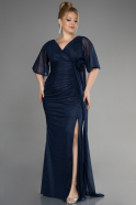 вечернее платье большого размера Длинный Темно-синий ABU3646