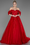 Дизайнерское Вечернее Платье Длинный красный ABU3600