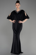 Вечернее платье большого размера Длинный Черный ABU3743