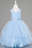 Детские свадебные платья Длинный Синий ABU3900