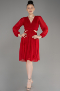 Коктейльные Платья Короткий Красный ABK2070