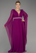 Вечернее Платье Большого Размера Сифон Длинный Фиолетовый ABU3543