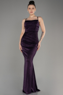 Длинное Выпускное Платье Тёмно-пурпурный ABU3182